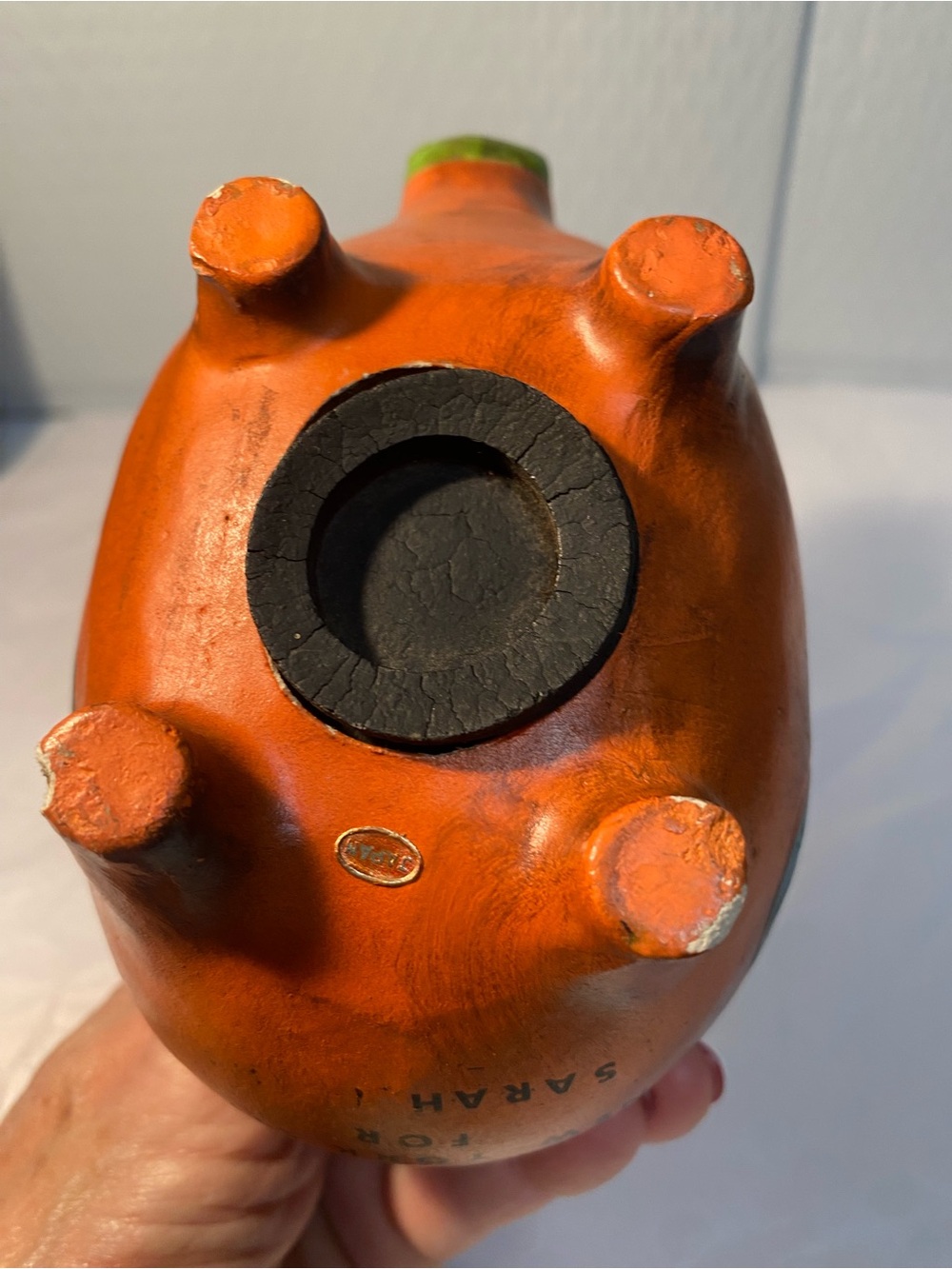 Vintage Chalk Ware Hand Painted Piggy Bank - Picture 6 of 7